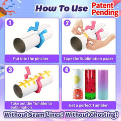 1pc Easy Grip Metal Sublimation Tumbler Clamps 20 oz Skinny Straight Blanks
