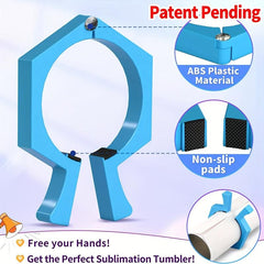 1pc Easy Grip Metal Sublimation Tumbler Clamps 20 oz Skinny Straight Blanks