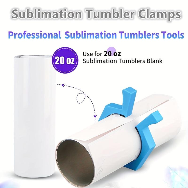 1pc Easy Grip Metal Sublimation Tumbler Clamps 20 oz Skinny Straight Blanks