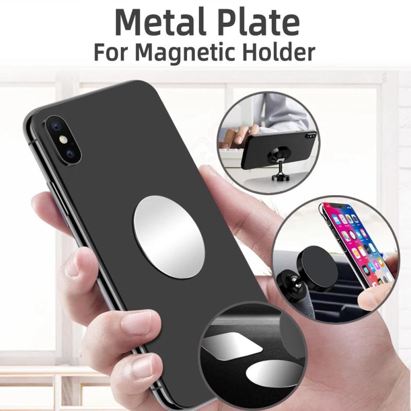 5pcs Magnetic Phone Holder with Adhesive Pads, Stainless Steel Patch for Tools