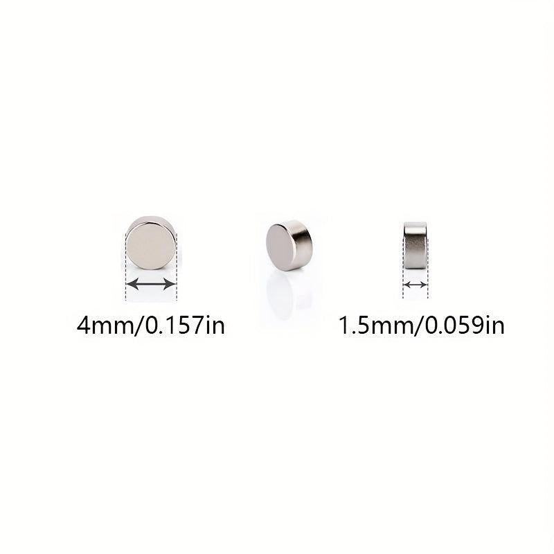 60pcs Neodymium Magnets Round Thin Durable Small Magnets 4mm 1.5mm