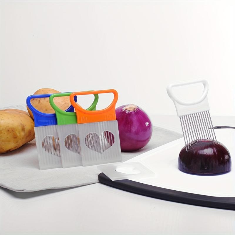 Stainless Steel Onion Slicer Cutter Holder - Lemon Holder Slicer
