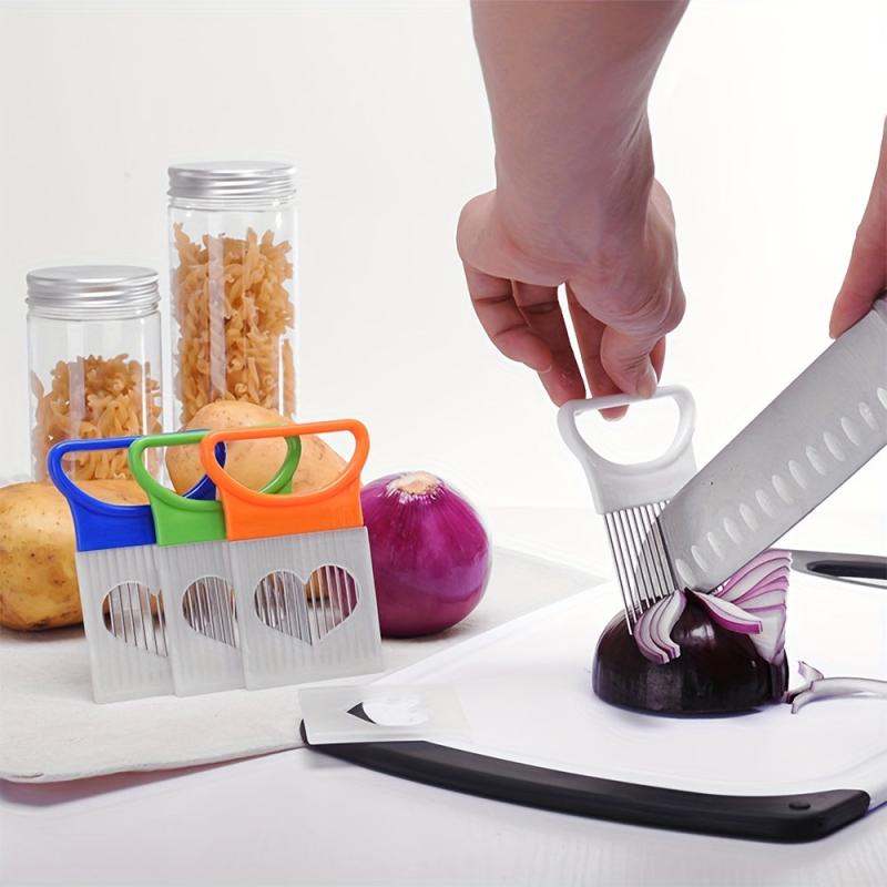 Stainless Steel Onion Slicer Cutter Holder - Lemon Holder Slicer