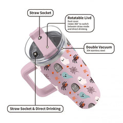 Halloween Spider Ghost Insulated Water Bottle