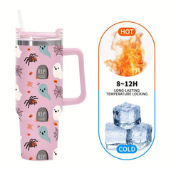 Halloween Spider Ghost Insulated Water Bottle
