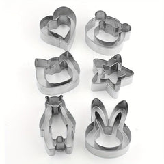 12pcs Cartoon Animals Cookie Cutters Stainless Steel Pastry Cutters Biscuit Mold