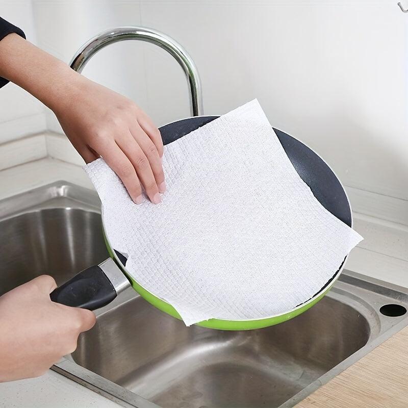 2pcs Lazy Rag Square Dish Cloths Cleaning Pads