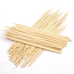 100pcs Bamboo BBQ Sticks Disposable & Durable