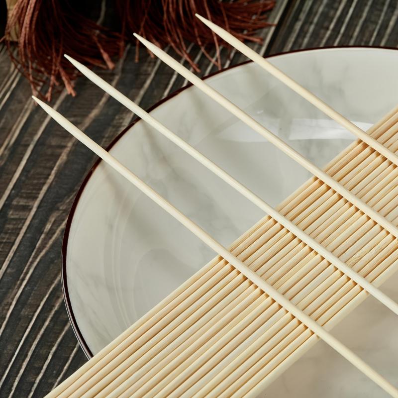 100pcs Bamboo BBQ Sticks Disposable & Durable