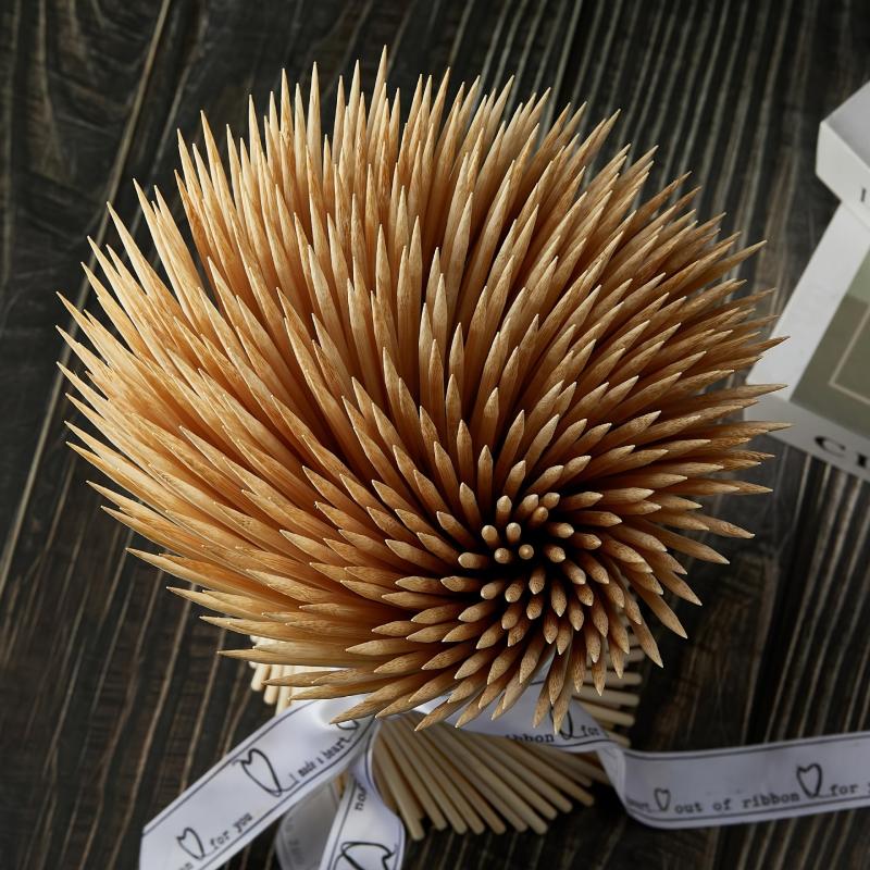 100pcs Bamboo BBQ Sticks Disposable & Durable