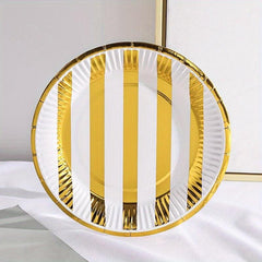 10pcs Birthday Cake Paper Plates Disposable Round Paper Trays Different Patterns