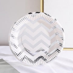 10pcs Birthday Cake Paper Plates Disposable Round Paper Trays Different Patterns