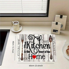 Non Slip Absorbent Kitchen Drainage Mat Machine Washable