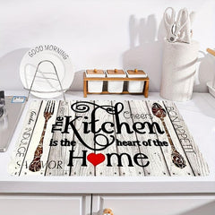 Non Slip Absorbent Kitchen Drainage Mat Machine Washable