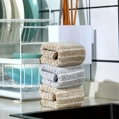Bamboo Charcoal Dish Towel Non Stick Cleaning Cloth