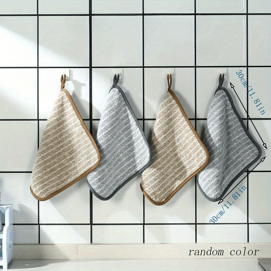 Bamboo Charcoal Dish Towel Non Stick Cleaning Cloth