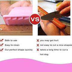 Pink Hot Dog Slicing Tool Sausage Cutter for BBQ Camping
