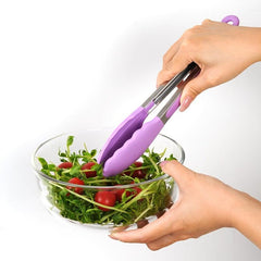 Silicone Kitchen Tongs 22 86 Cm Non Stick Heat Resistant Stainless Steel Silicon