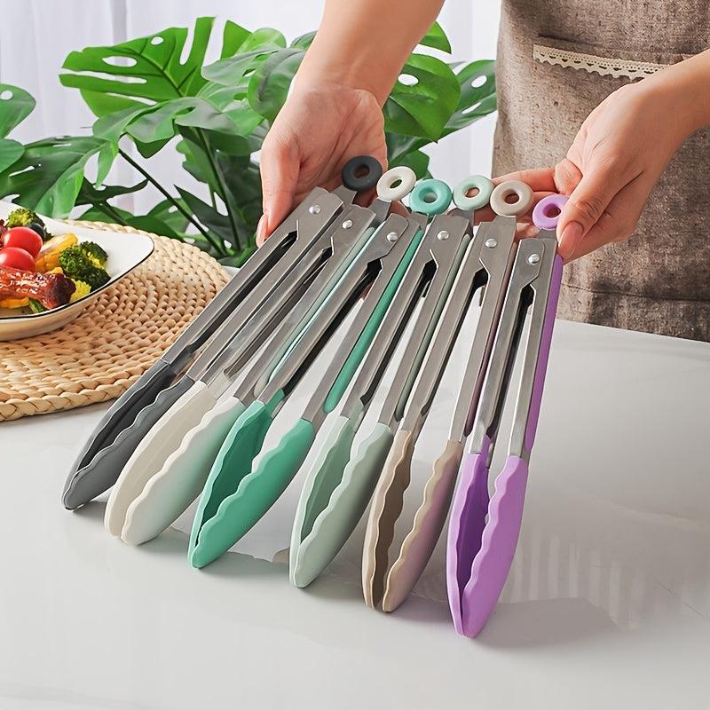 Silicone Kitchen Tongs 22 86 Cm Non Stick Heat Resistant Stainless Steel Silicon