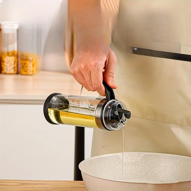 Automatic Glass Gravity Bottle Olive Storage Vinegar Dispenser Kitchen Seasoning