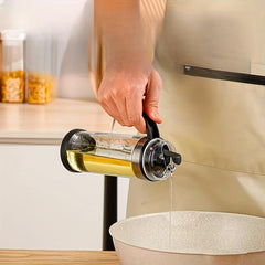 Automatic Glass Gravity Bottle Olive Storage Vinegar Dispenser Kitchen Seasoning