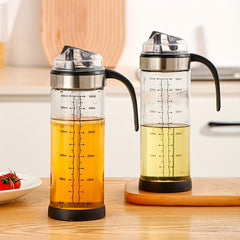 Automatic Glass Gravity Bottle Olive Storage Vinegar Dispenser Kitchen Seasoning