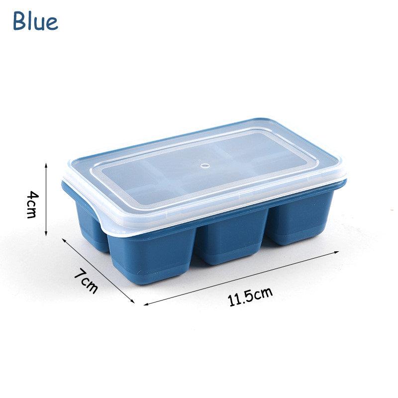 6 Cavity Mini Ice Cubes Tray Reusable Plastic Ice Cube Mould with Lid