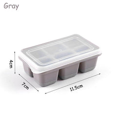 6 Cavity Mini Ice Cubes Tray Reusable Plastic Ice Cube Mould with Lid