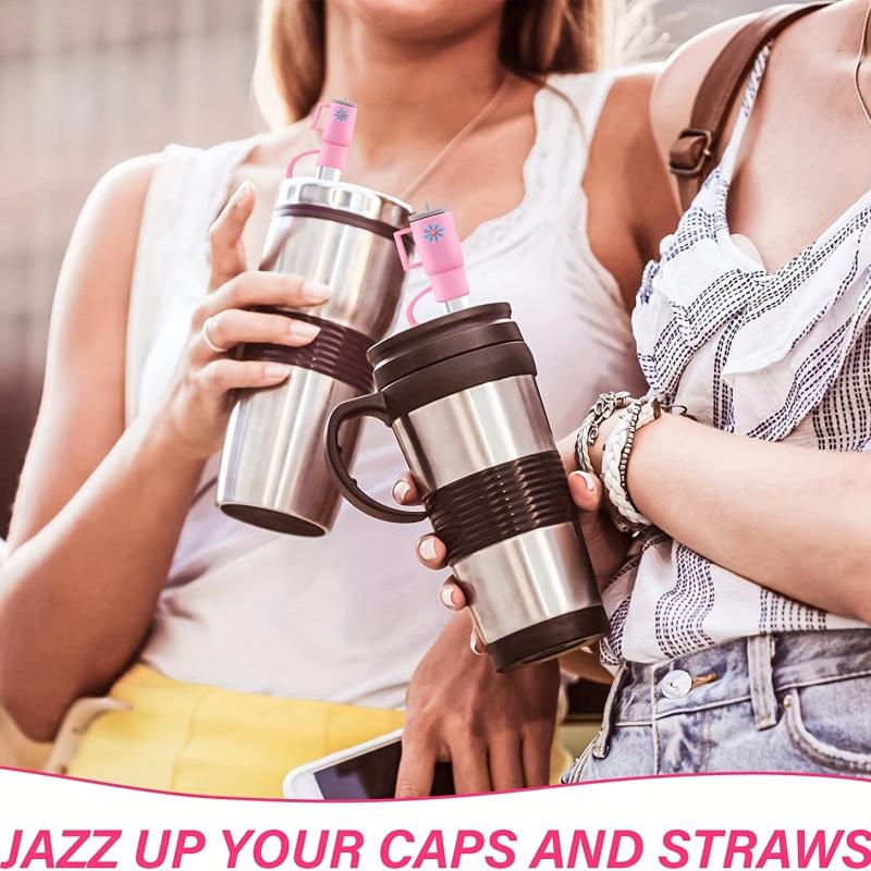 4pcs Silicone Straw Cover Cup Straw Cover Dustproof Straw Cover Cup Accessories