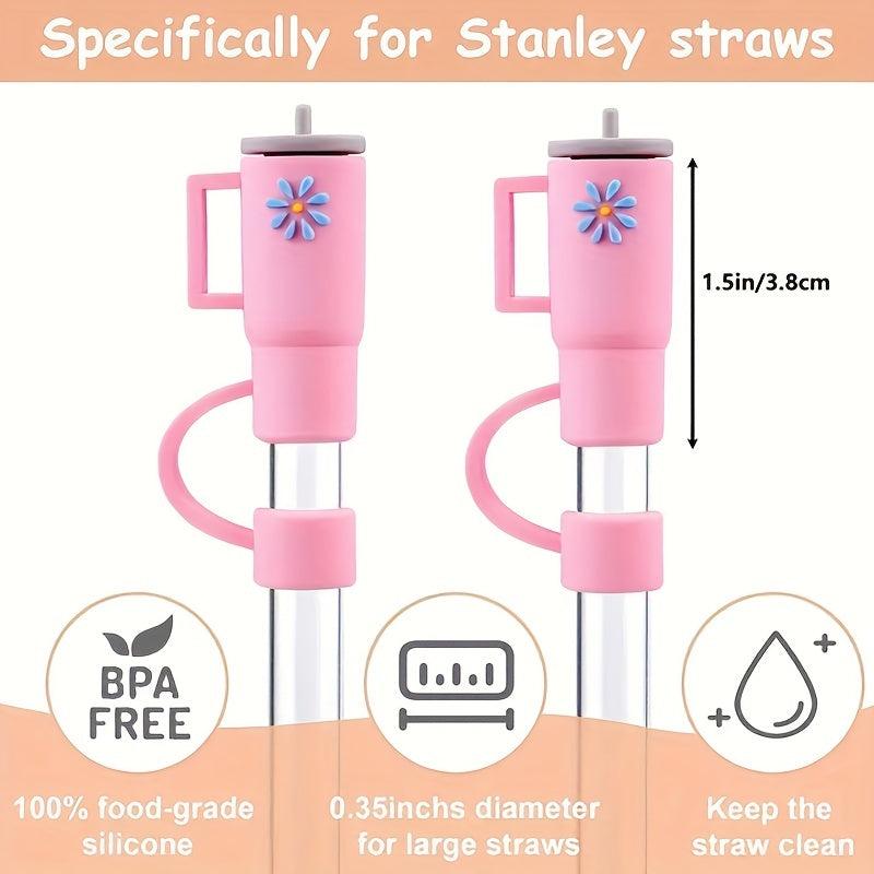 4pcs Silicone Straw Cover Cup Straw Cover Dustproof Straw Cover Cup Accessories