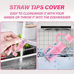 4pcs Silicone Straw Cover Cup Straw Cover Dustproof Straw Cover Cup Accessories