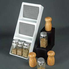 3 Tier Slanted Plastic Spice Rack Drawer Organizer for Kitchen Cabinet Drawers