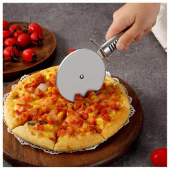 2pcs Stainless Steel Pizza Wheel Cutter & Shovel Set