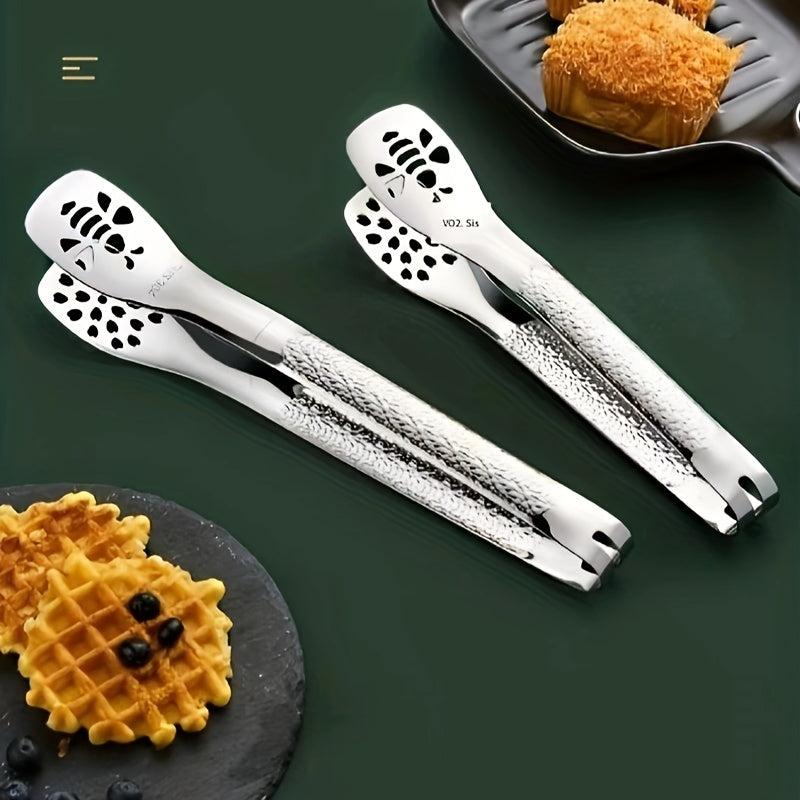 Stainless Steel Multifunctional Food Tongs Anti-Scalding Barbecue Clip
