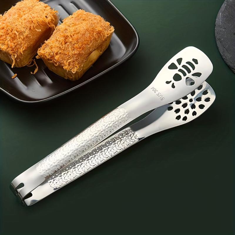 Stainless Steel Multifunctional Food Tongs Anti-Scalding Barbecue Clip