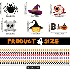 48PCS Halloween Disposable Party Straws Bat Skull Drinking Straws