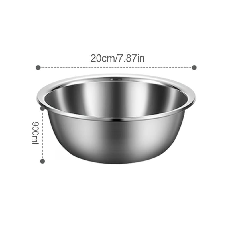 1pc Stainless Steel Mixing Bowls Cooking Bowl With Scale