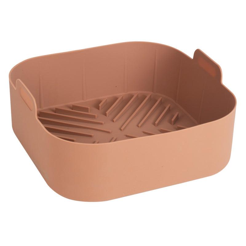 1pc Square Silicone Air Fryer Liner 21 01cm Reusable Baking Tray Oven Accessory
