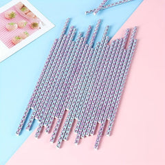 25Pcs Mermaid Family Disposable Cutlery Set for Birthday Celebration