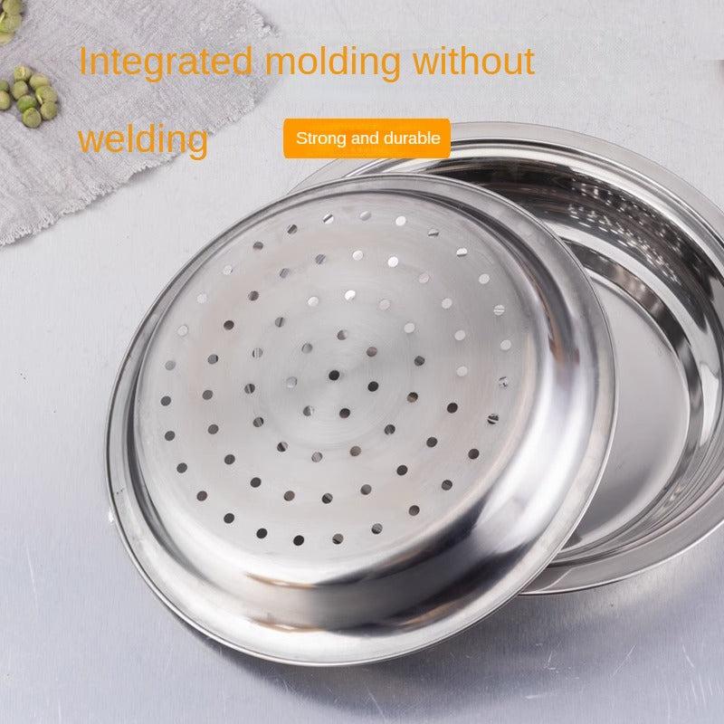 Stainless Steel Dumpling Plate - Cooking Steaming Chinese Dumpling Steamer