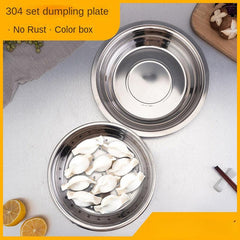 Stainless Steel Dumpling Plate - Cooking Steaming Chinese Dumpling Steamer