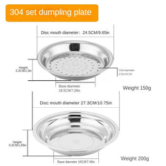 Stainless Steel Dumpling Plate - Cooking Steaming Chinese Dumpling Steamer