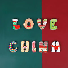 Christmas Fridge Magnets 26 Letters Whiteboard Sticker Decor Kitchen Office