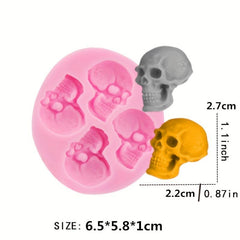 6pcs Halloween Silicone Chocolate Mold for Cake Decoration