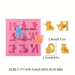 6pcs Halloween Silicone Chocolate Mold for Cake Decoration