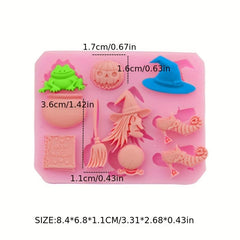 6pcs Halloween Silicone Chocolate Mold for Cake Decoration