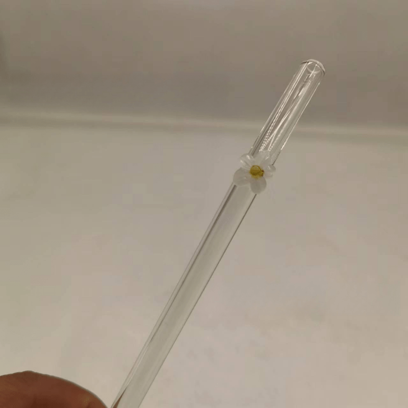 8mm Reusable Clear Glass Straws Set Environmentally Friendly Drinkware