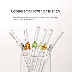 8mm Reusable Clear Glass Straws Set Environmentally Friendly Drinkware