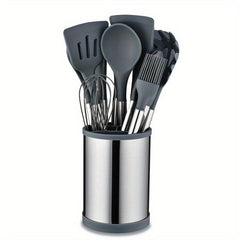 12pcs Nonstick Utensil Set Stainless Handle Silicone Spatula Spoon