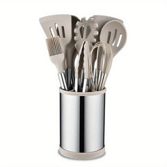 12pcs Nonstick Utensil Set Stainless Handle Silicone Spatula Spoon